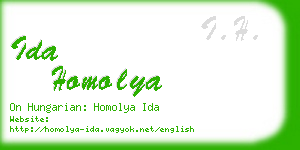 ida homolya business card